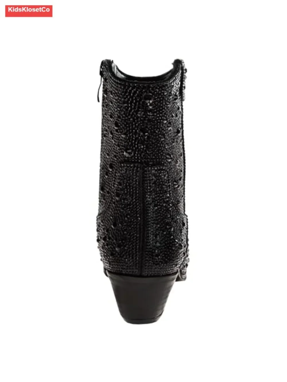 Badgley Mischka Sparkly Cowgirl Boots for Girls, Low Heel Rhinestone Party Boots
